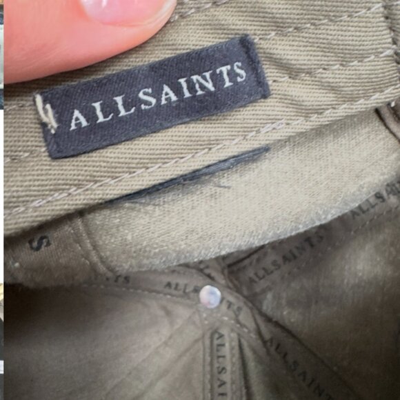 All Saints Green Logo Print Baseball Cap - Picture 8 of 8